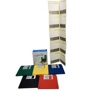 Vtg Radio Shack Floppy Diskettes 1.44 MB/2HD 3.5" Pack 9 Color Coded 26-467